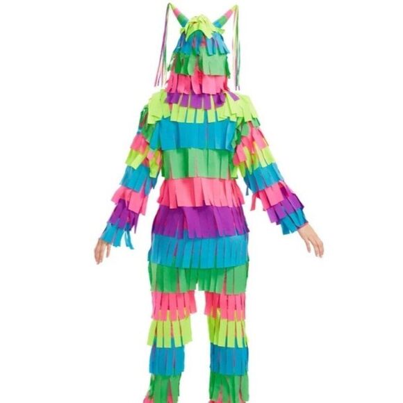 Tipsy Elves XS Pinata Full Zip Jumpsuit Halloween Party Fiesta Costume Hood NWT - Picture 4 of 5